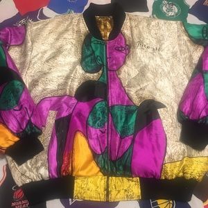 Vintage 90s Picasso reversible satin jacket